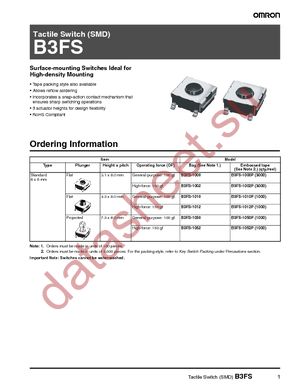 B3FS-1000P datasheet  